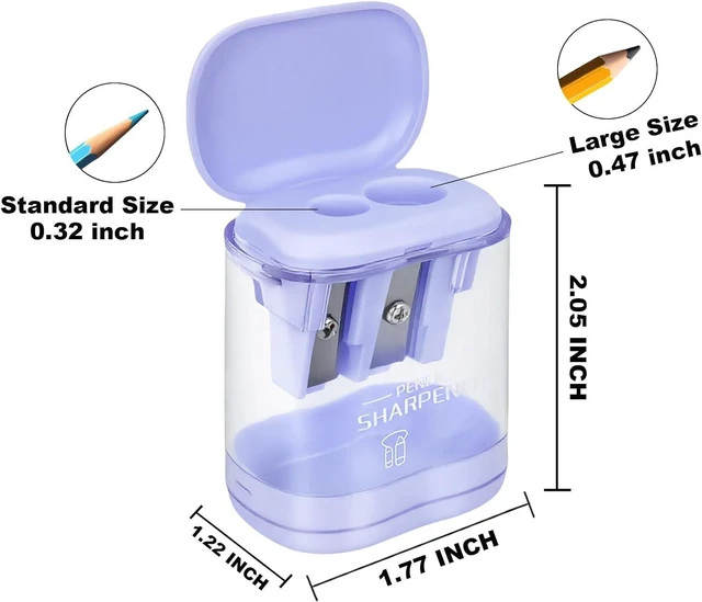 Alt view image 2 of 7 - Manual Pencil Sharpener, 12 Pack, Dual Holes for School Office