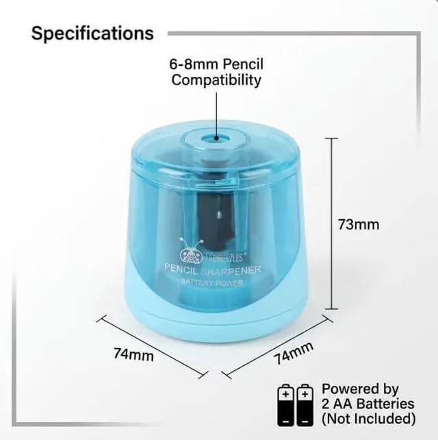 Alt view image 4 of 7 - Battery Pencil Sharpener Electric, Portable &Auto-Stop, Cordless