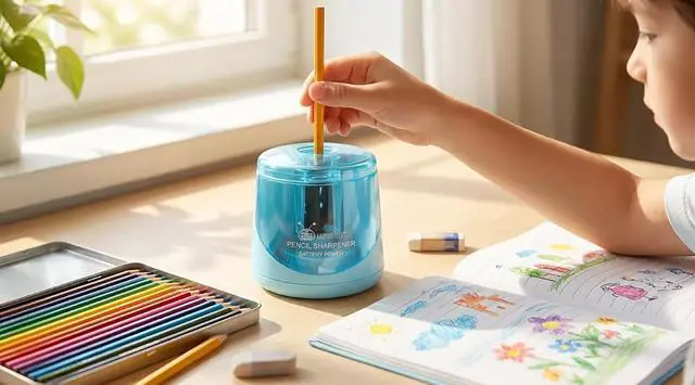 Alt view image 5 of 7 - Battery Pencil Sharpener Electric, Portable &Auto-Stop, Cordless