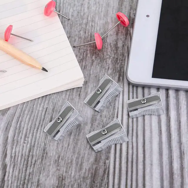 Alt view image 7 of 7 - cobee 10 Pcs Pencil Sharpener, Handheld Metal Pencil Sharpener, Mini Kids Pencil Sharpening, Sharpen Pencils for Adults and Kids Schools Offices Art (Sliver One Holes)
