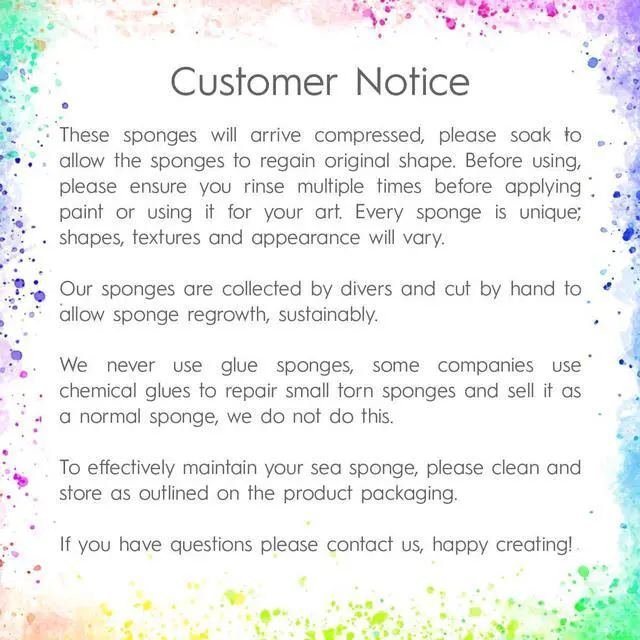 Alt view image 7 of 7 - NAROA Artist Natural Sea Sponges for Painting 8 Pack | Unbleached Unique Art Tool Set | Suitable for Acrylic Watercolor, Marbling, Texturing, Pottery, Ceramics