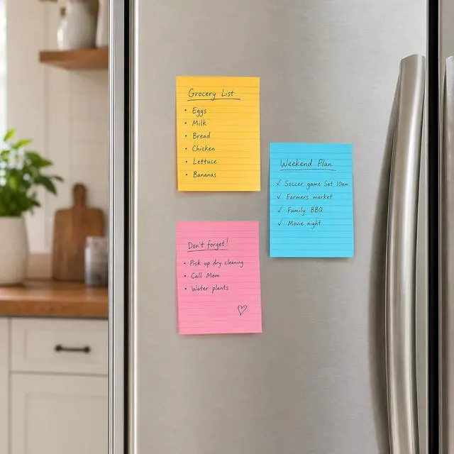 Alt view image 5 of 6 - (18 Pack) Lined Sticky Notes 4x6 in, Large Notepads with Lines, 378 Sheets