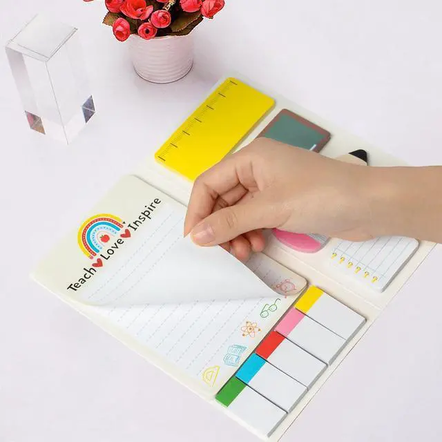 Alt view image 3 of 6 - Xqumoi Teaching is A Work of Heart Sticky Notes Set Back to School Supplies