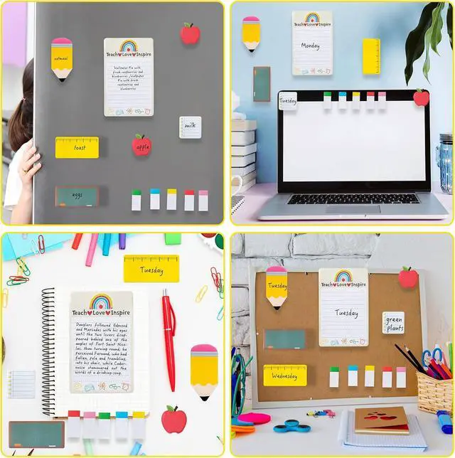 Alt view image 5 of 6 - Xqumoi Teaching is A Work of Heart Sticky Notes Set Back to School Supplies