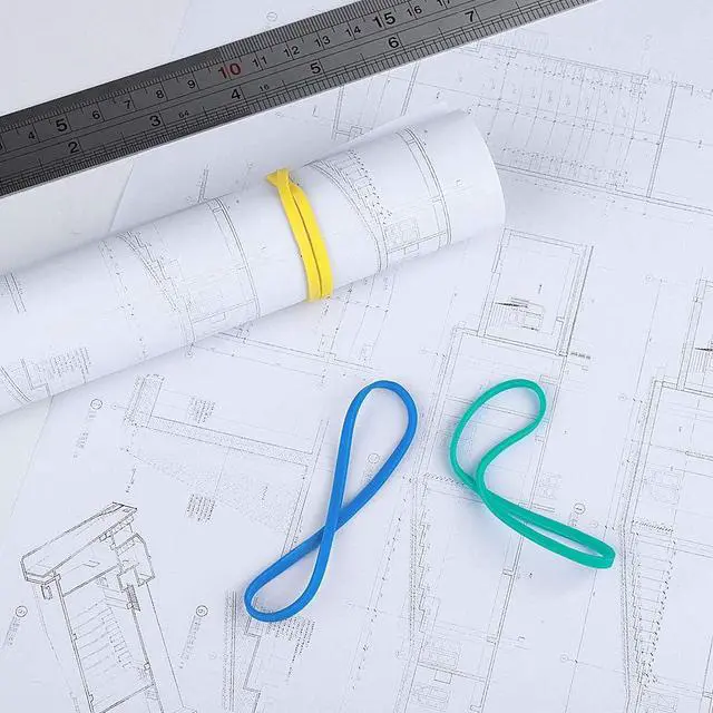 Alt view image 3 of 3 - Rubber Bands, Size 33 (3 1/2" x 1/8''), Colorful Non Latex Rubber Band Bulk, Stretchable Rubber Bands Office Supplies, Durable Elastic Bands for Files Folders Bank Paper Bills Money Mail, 50g Bag