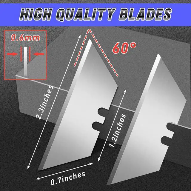 Alt view image 6 of 6 - JETMORE 4 Pack Folding Utility Knife, Box Cutter with 10 Blade, Razor Knife