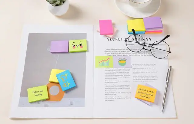 Alt view image 5 of 7 - (54 Pads) 9 Bright Colors Sticky Notes 1.5x2in, Suitable for School, Office
