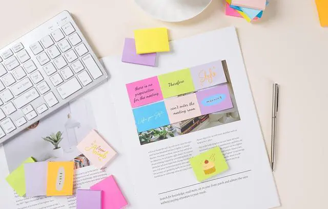 Alt view image 6 of 7 - (54 Pads) 9 Bright Colors Sticky Notes 1.5x2in, Suitable for School, Office
