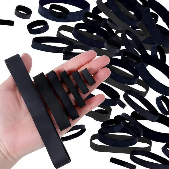 Main image of 60 Mixed Count Heavy Duty Rubber Bands 6 Size Black Thick Wide Rubber Bands Assorted Size for Hiking Camping Survival Sports Supplies (Black)
