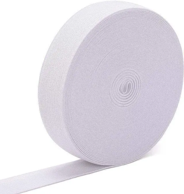 Main image of Airisoer Elastic Bands for Sewing 1 Inch x 32 Yards, White