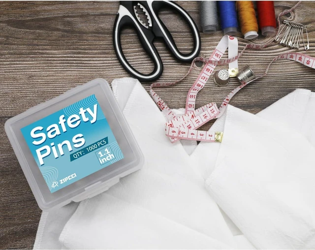 Alt view image 2 of 7 - ZIPCCI 1000 Pcs 1.1 inch Nickel Plated Mini Safety Pins