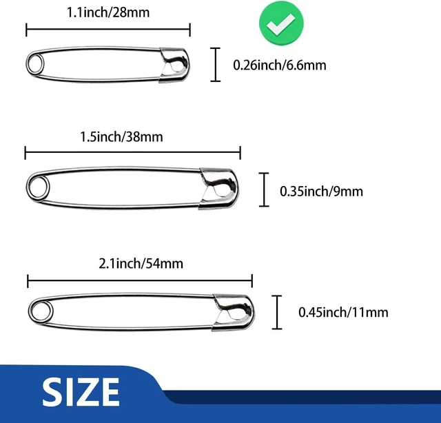 Alt view image 3 of 7 - ZIPCCI 1000 Pcs 1.1 inch Nickel Plated Mini Safety Pins