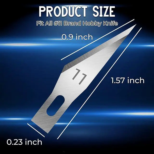 Alt view image 2 of 6 - JETMORE 60 Pack Exacto Knife Blades 11, Craft Knife Blades Replacement Set
