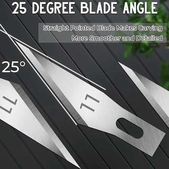Alt view image 4 of 6 - JETMORE 60 Pack Exacto Knife Blades 11, Craft Knife Blades Replacement Set