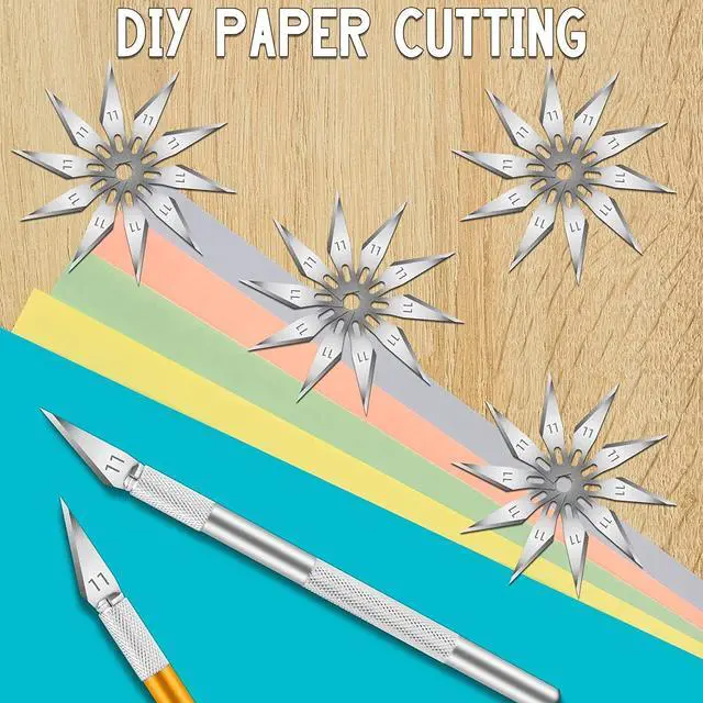 Alt view image 5 of 6 - JETMORE 60 Pack Exacto Knife Blades 11, Craft Knife Blades Replacement Set