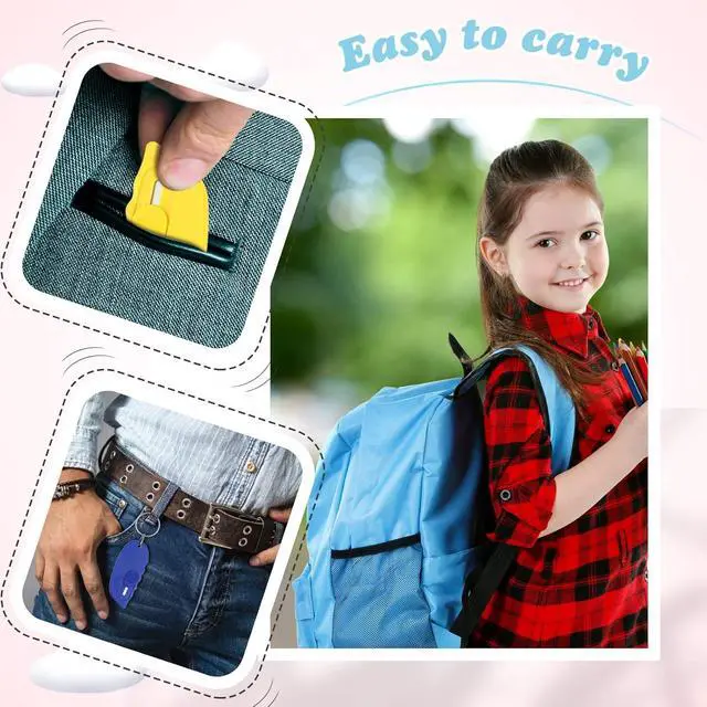 Alt view image 6 of 6 - Minatee 12 Pack Mini Keychain Box Cutter Portable Pocket,Classical Color