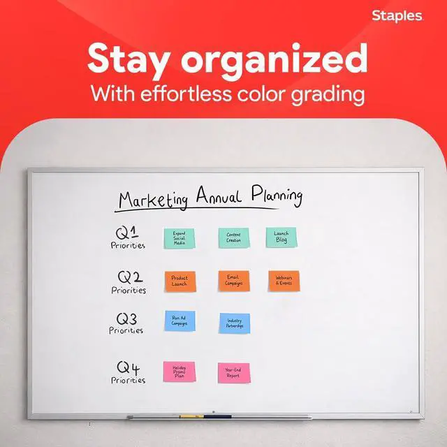 Alt view image 6 of 6 - Staples Sticky Notes, 1.375x1.875 Inch, Assorted Colors, 2400 Sht