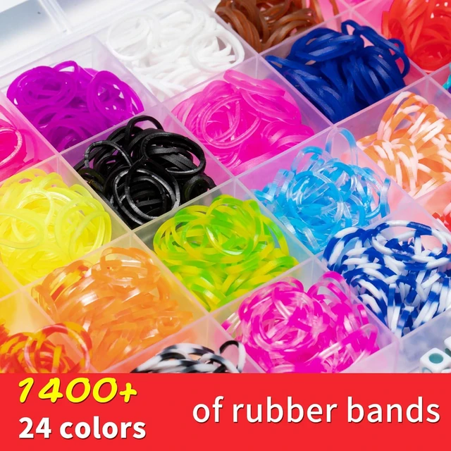 Alt view image 7 of 7 - XKDOUS 24 Colors Rubber Band Bracelet Kit, Rubberband Bracelet Making Kit