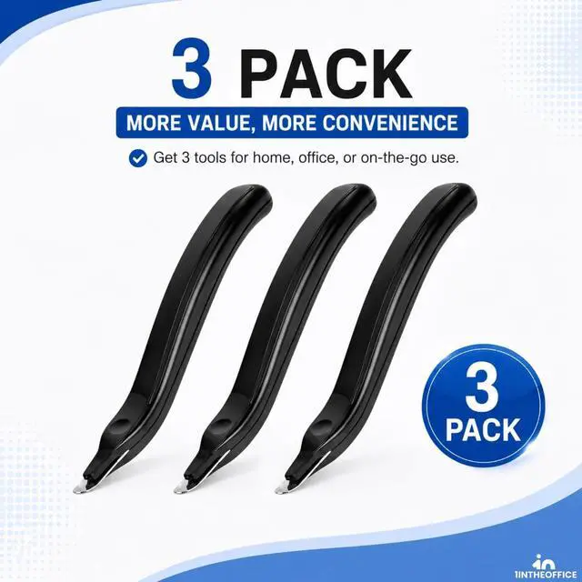 Alt view image 12 of 13 - 1InTheOffice Staple Remover Tool, Magnetic Staple Remover Stick, Easy Staple Puller Stick, "3 Pack "