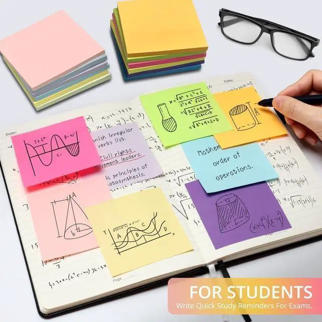 Alt view image 7 of 7 - Sticky Notes, 12 Pads, 3x3 inches, Soft Pastel Self-Stick Note Pads, Perfect for Office, Study, and Daily Life Organization - Soft Pastel