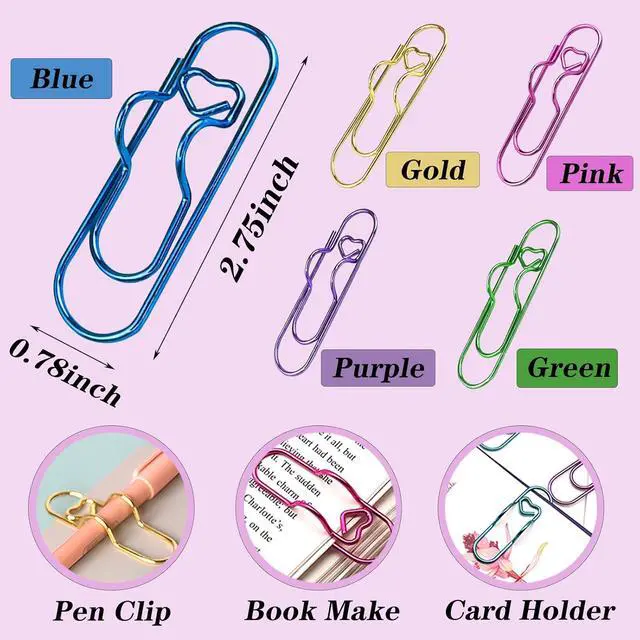 Alt view image 2 of 7 - 20 PCS Metal Pen Clips & Holders Set, Multi-Purpose Pen Clips, for School