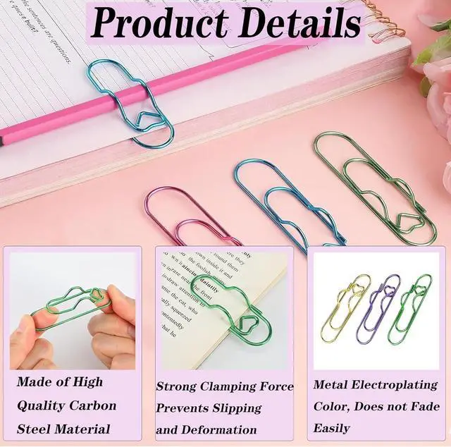 Alt view image 7 of 7 - 20 PCS Metal Pen Clips & Holders Set, Multi-Purpose Pen Clips, for School