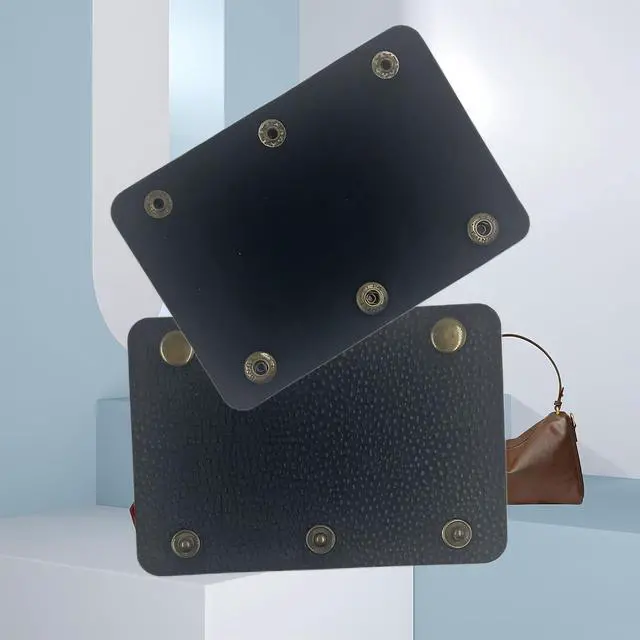 Alt view image 3 of 7 - ZCLGOOD 4PCS 13x9cm Leather Handle Wrap Covers, Black Handbag Grip Protector with Metal Buckle, Soft Purse Strap Pad for Luggage Tote Wallet, PU Leather Craft Supplies