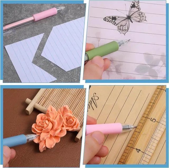Alt view image 7 of 7 - 6 Pieces Retractable Carving Pen Knife, Craft Cutting Tools Craft Knife Precision Carving Tools Paper Cutter Pen with Refillable Cutter Head Refill for DIY Art Paper Scrapbooking