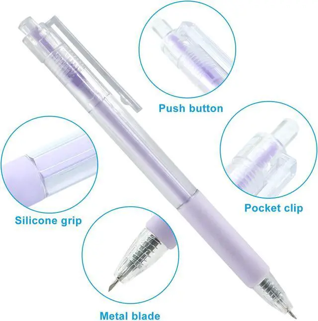 Alt view image 4 of 5 - 6Pcs Knife Pen Craft Cutting Tools, 6 Color