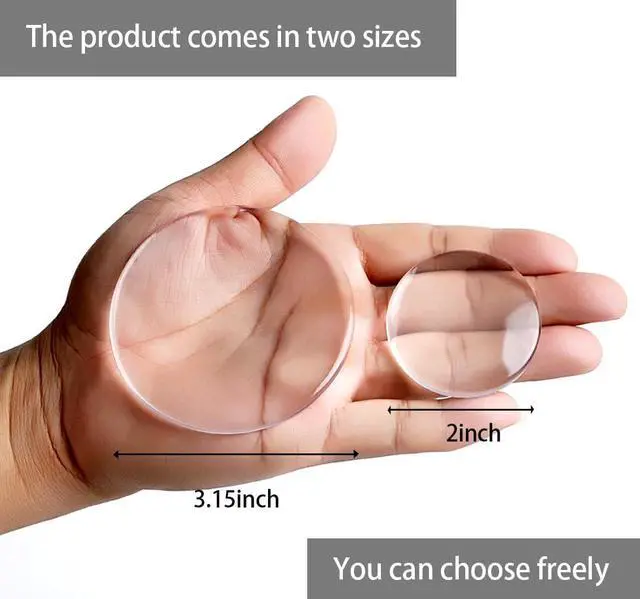 Alt view image 2 of 6 - 8PCS Door Stoppers for Wall, 2" Medium Transparent Shield