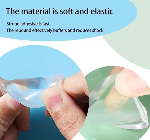 Alt view image 4 of 6 - 8PCS Door Stoppers for Wall, 2" Medium Transparent Shield