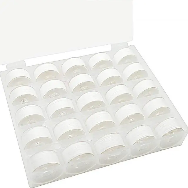 Main image of New brothread 25pcs Size A SA156 Prewound Bobbin Thread -White