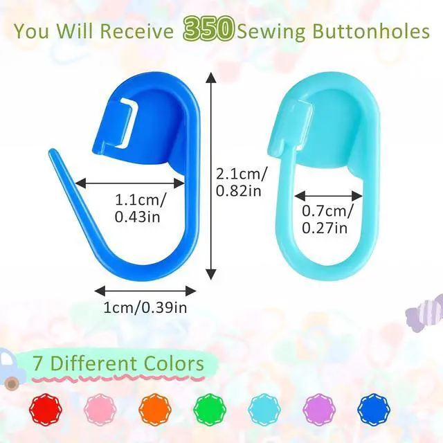 Alt view image 2 of 7 - 359PCS Crochet Accessories Kit, 7 Color Knitting Locking Stitch Markers with 9 Yarn Needles, Stitch Markers for Crocheting, Plastic Safety Pins for DIY & Craft Sewing