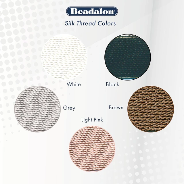 Alt view image 3 of 6 - Beadalon Silk Thread with Needle - Size #6, 0.70 mm / .028 in, Black
