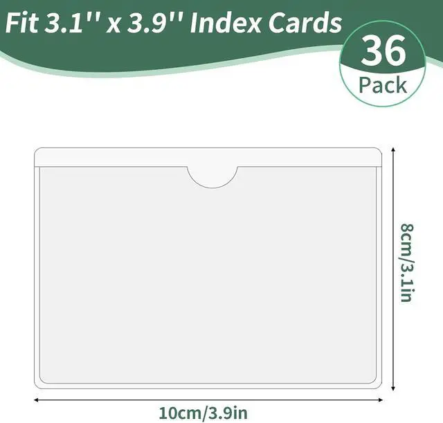 Alt view image 2 of 7 - NIUBIER Storage Bin Labels, 36 Pcs Clear Adhesive Pockets for 3×3.5 in Card
