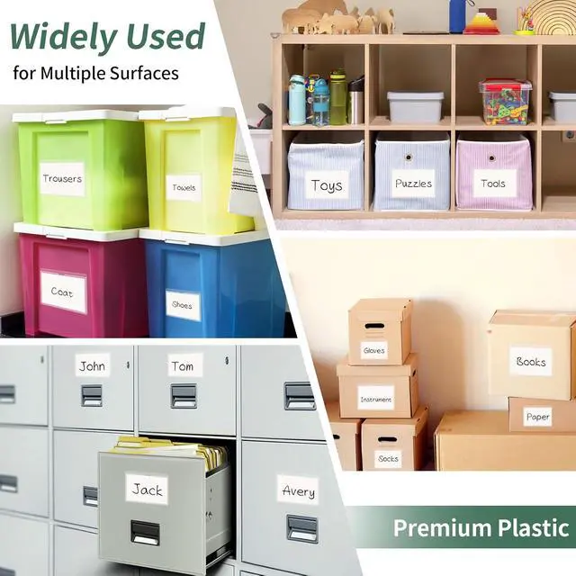 Alt view image 4 of 7 - NIUBIER Storage Bin Labels, 36 Pcs Clear Adhesive Pockets for 3×3.5 in Card