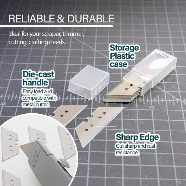 Alt view image 3 of 7 - BAZIC Utility Knife Replacement Blade (10/Pack)