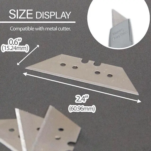 Alt view image 2 of 7 - BAZIC Utility Knife Replacement Blade (10/Pack)