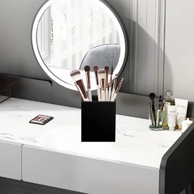 Alt view image 4 of 7 - Ptaedex Acrylic Pen Holder Organizer, Black Pencil Holder for Desk, 2 Pack