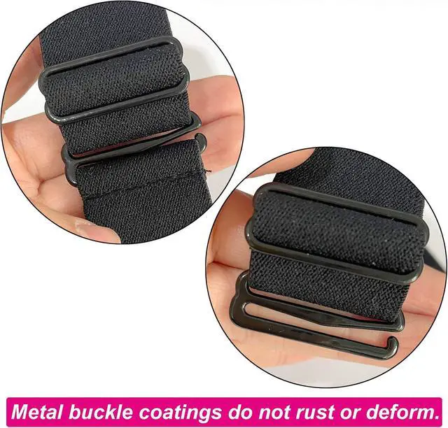 Alt view image 4 of 5 - Luwigs 3pcs Adjustable Elastic Bands for Wigs,1.2 inch Black Elastic Bands with Adjustable Straps Sewing for Making Wigs/Lace Closure (3pcs, Black)