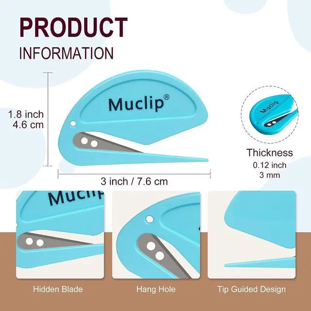 Alt view image 2 of 7 - 4-Pack Letter Openers Envelope Slitters - Hidden Blade