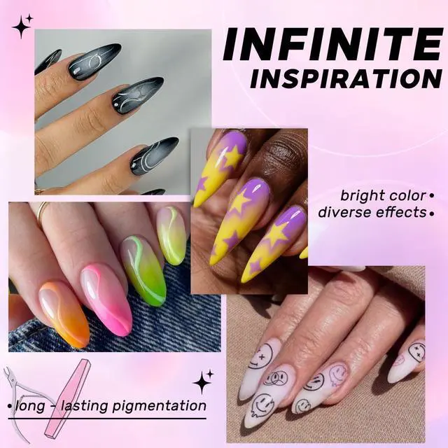 Alt view image 5 of 6 - Nail Sponges for Ombre Gel Pat Paint Nail Art, 120PCS Sponges 1 Grabber Pen