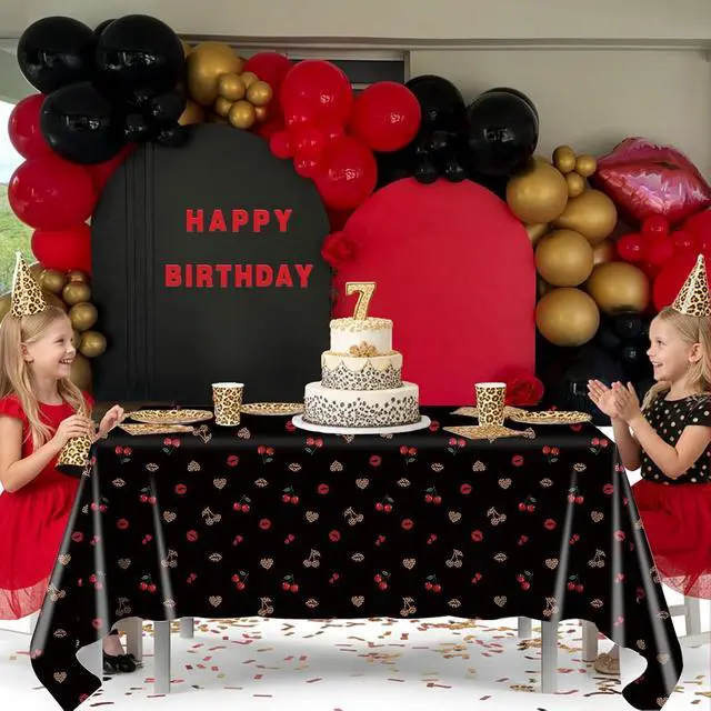 Alt view image 2 of 7 - 3Pcs Cheetah Print Birthday Decorations Tablecloth, 54 x 108 Inch