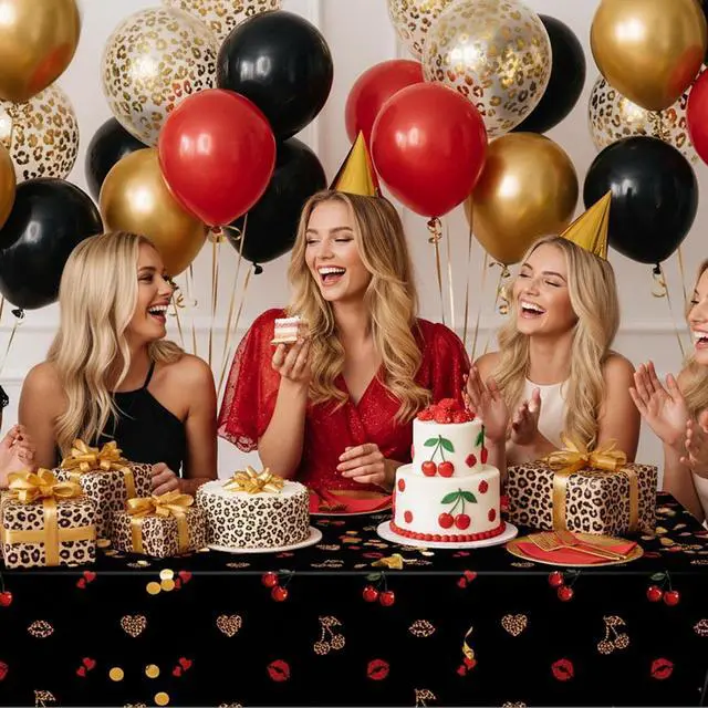 Alt view image 4 of 7 - 3Pcs Cheetah Print Birthday Decorations Tablecloth, 54 x 108 Inch