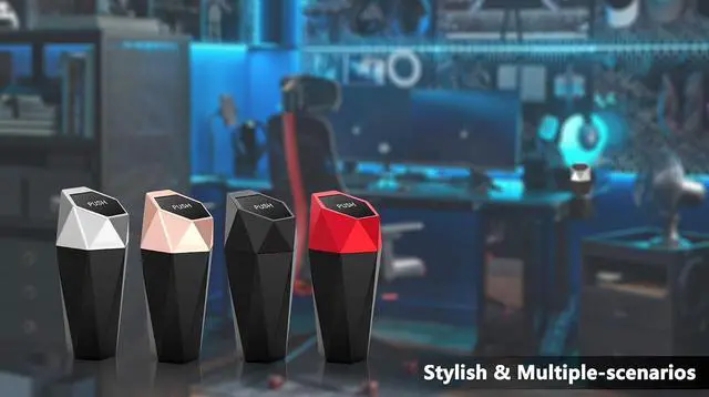 Alt view image 5 of 7 - Car Trash Can Cup Holder, 2 Pack Mini Trash Can with Lid, Car Accessories for Interior, Leakproof Small Trash Cup for Home with Additional 2 ABS Hooks and 90pcs Trash Bags Black