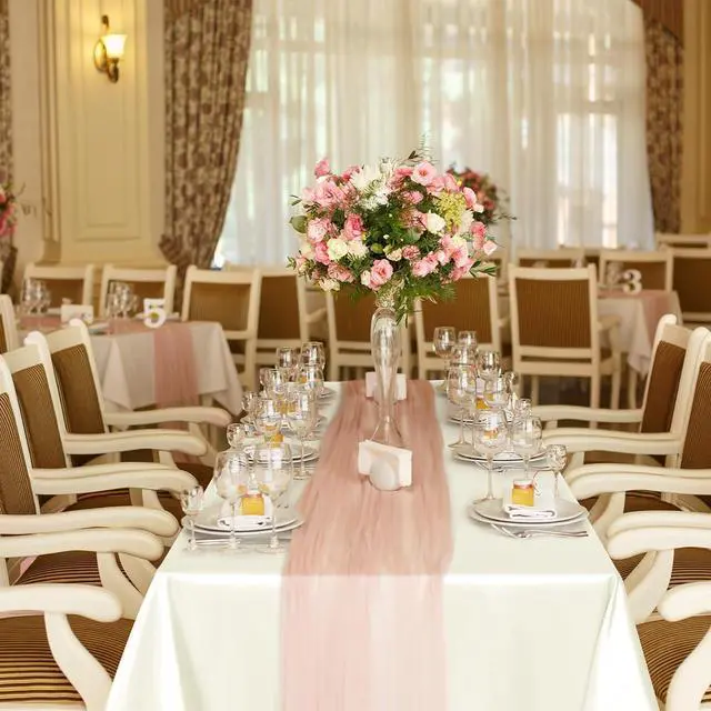 Alt view image 7 of 7 - 1 Pack Ivory Satin Tablecloth 102 x 58 Inch Overlay Table Cover