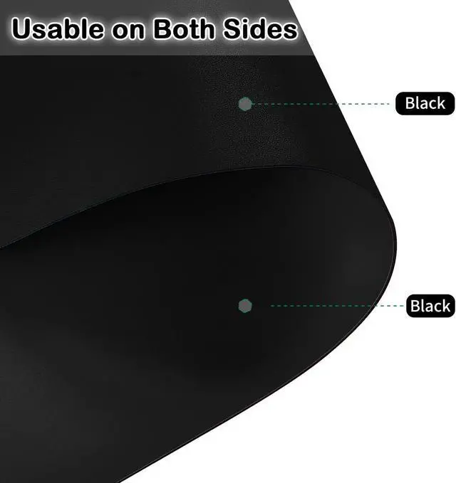 Alt view image 2 of 6 - Leather Nightstand Cover,1.8mm Thick,15.75x23.6 Inch end Table Cover,Side Table Cover,Bedside Table Cover,Bedside Tablecloth.(Black+Black,15.75x23.6)
