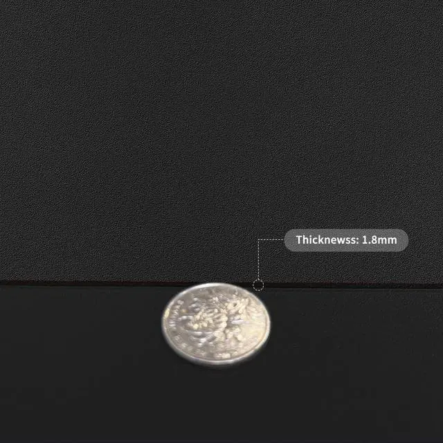 Alt view image 3 of 6 - Leather Nightstand Cover,1.8mm Thick,15.75x23.6 Inch end Table Cover,Side Table Cover,Bedside Table Cover,Bedside Tablecloth.(Black+Black,15.75x23.6)