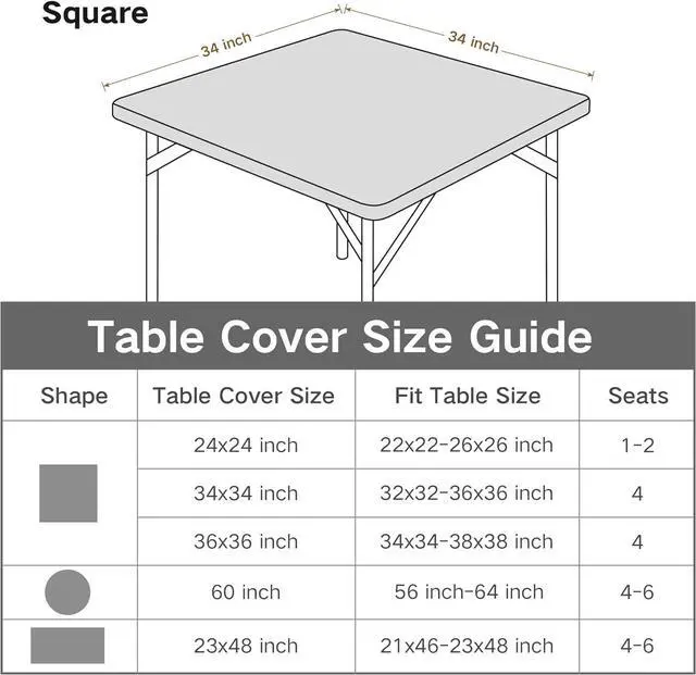 Alt view image 6 of 7 - Card Table Covers Fitted Square Elastic Tablecloth, Black 34x34 in
