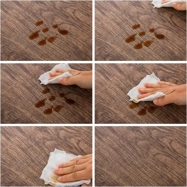 Alt view image 6 of 7 - Round Vinyl Fitted Tablecloth with Flannel Backing Elastic Table Cloth Waterproof Oil-Proof Plastic Table Cover Best for 37"-44" Round